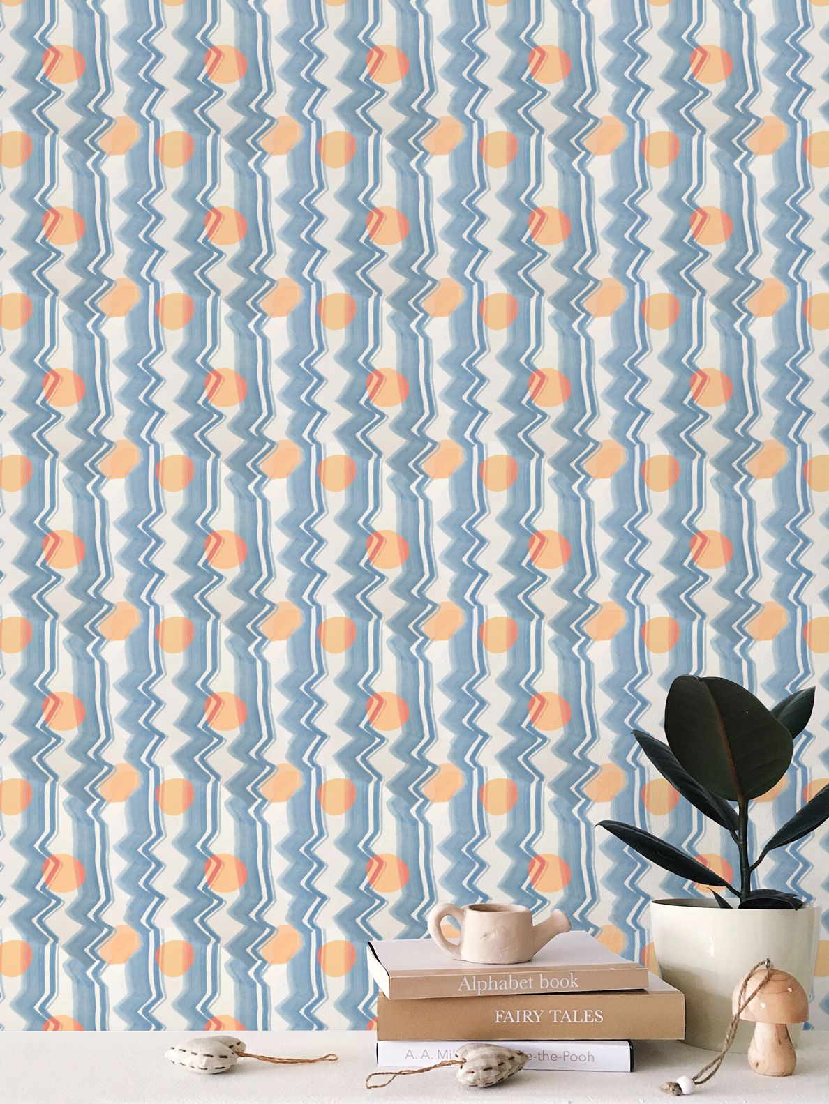 Waves Repeat Pattern Wallpaper