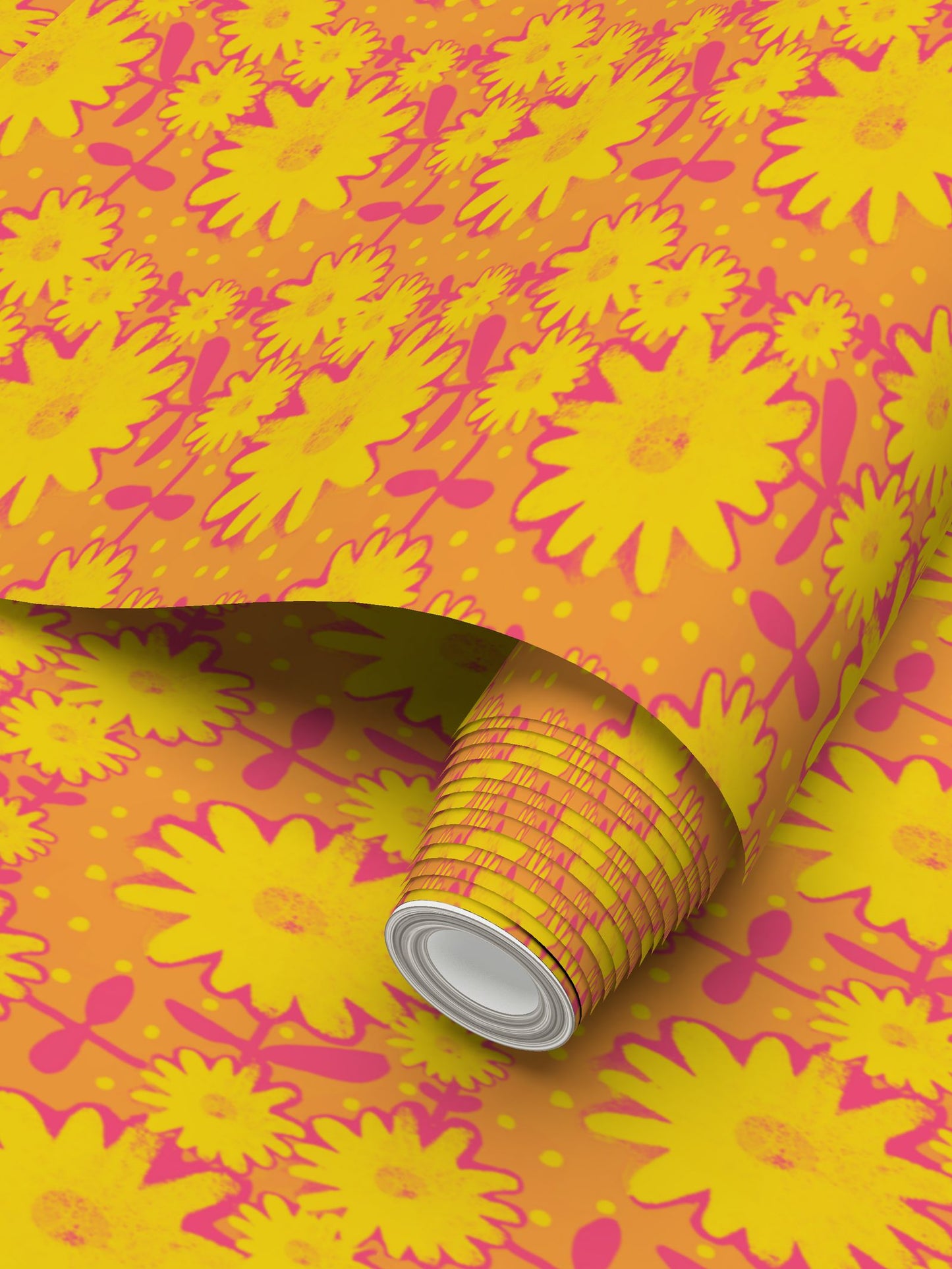 Daisy Daisy Repeat Pattern Wallpaper