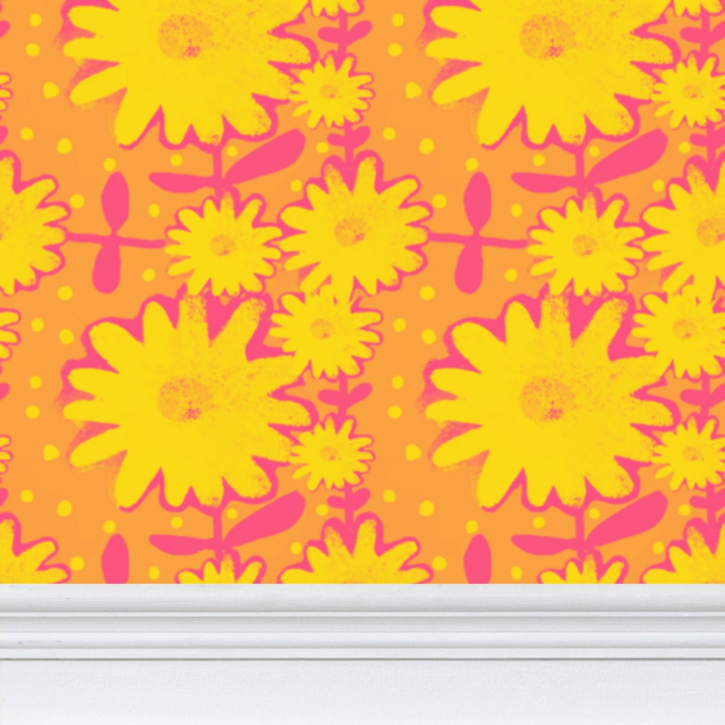Daisy Daisy Repeat Pattern Wallpaper