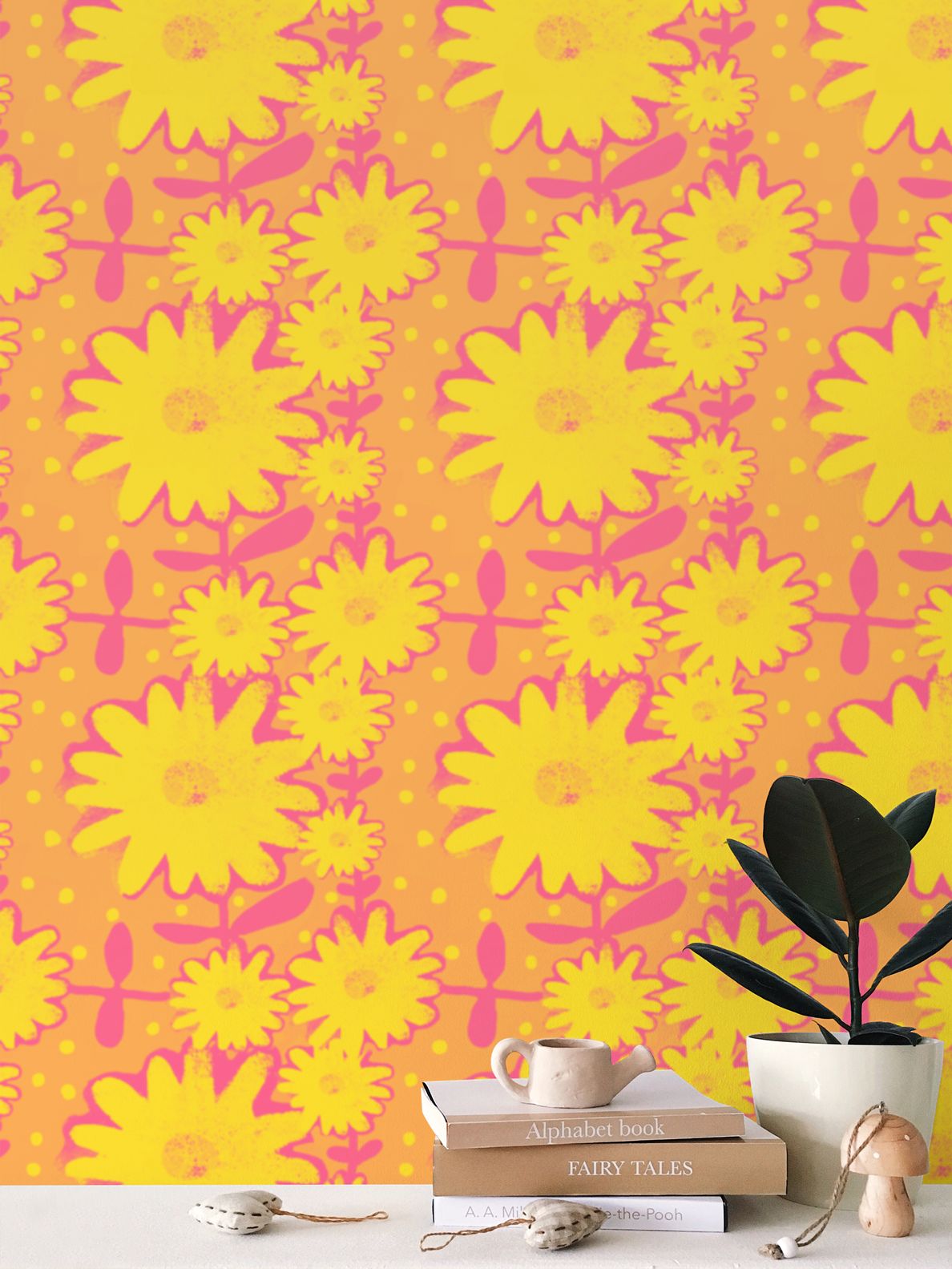 Daisy Daisy Repeat Pattern Wallpaper