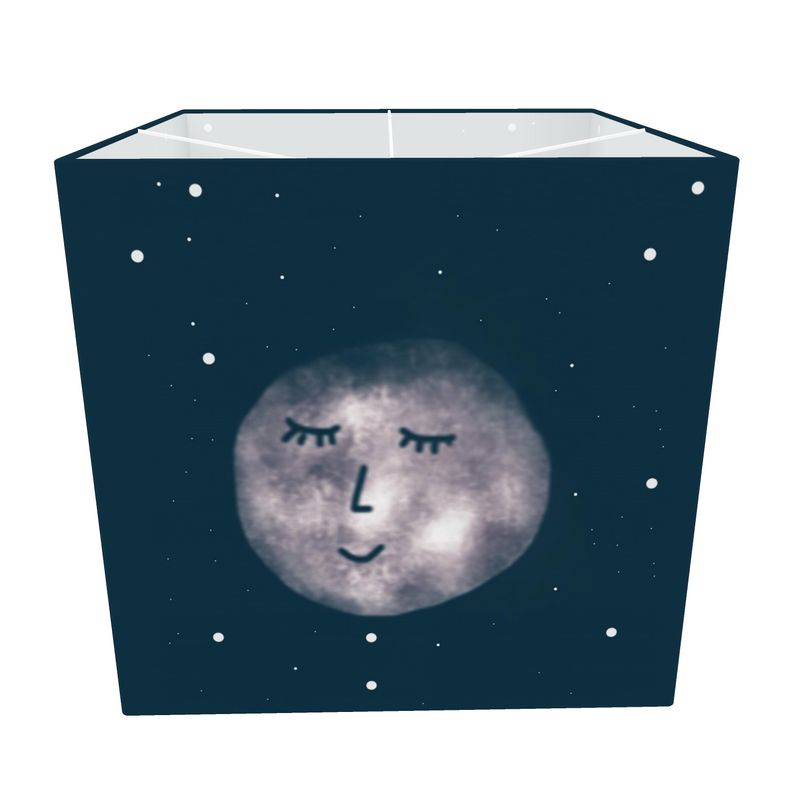 Calm moon and stars Square Lamp Shade