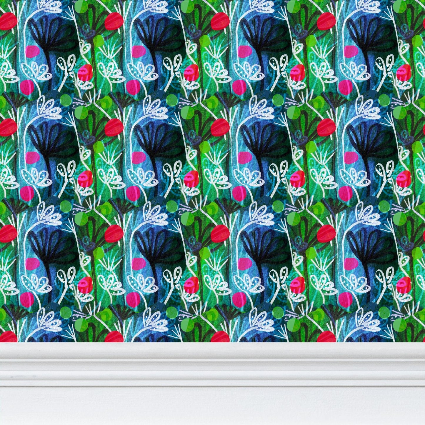 River FlowersRepeat Pattern Wallpaper