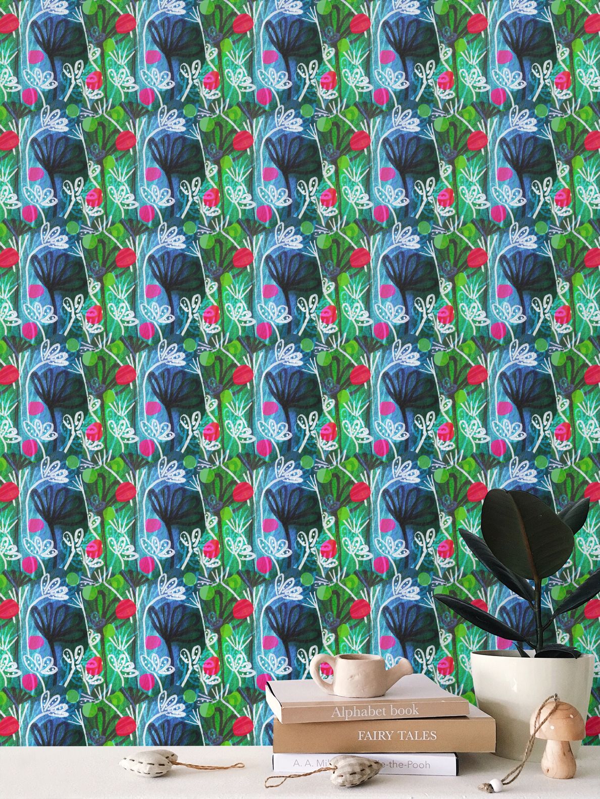 River FlowersRepeat Pattern Wallpaper