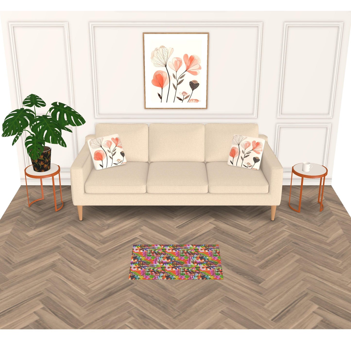 Flower Accents Rugs