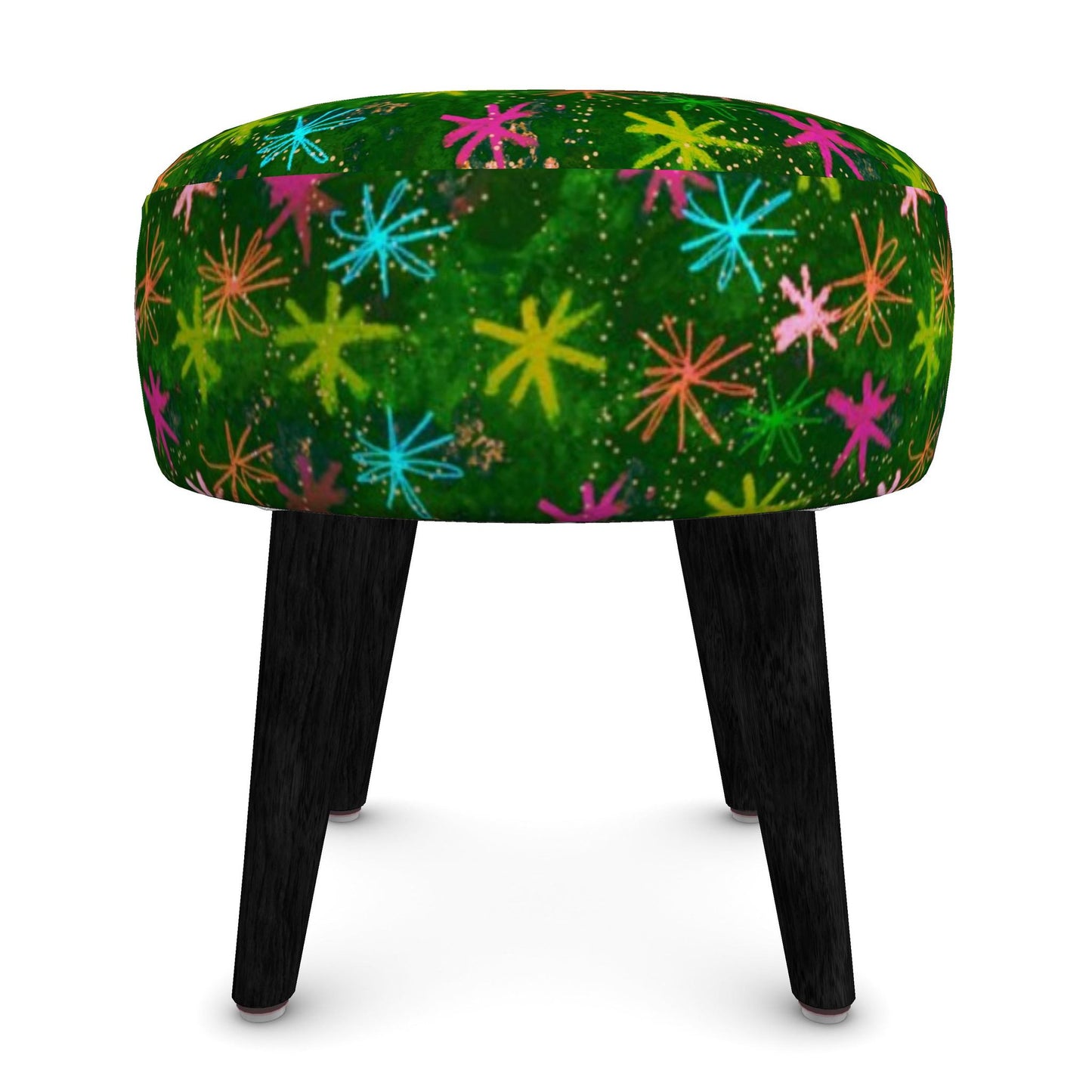Green Starry Footstool (Round, Square, Hexagonal)