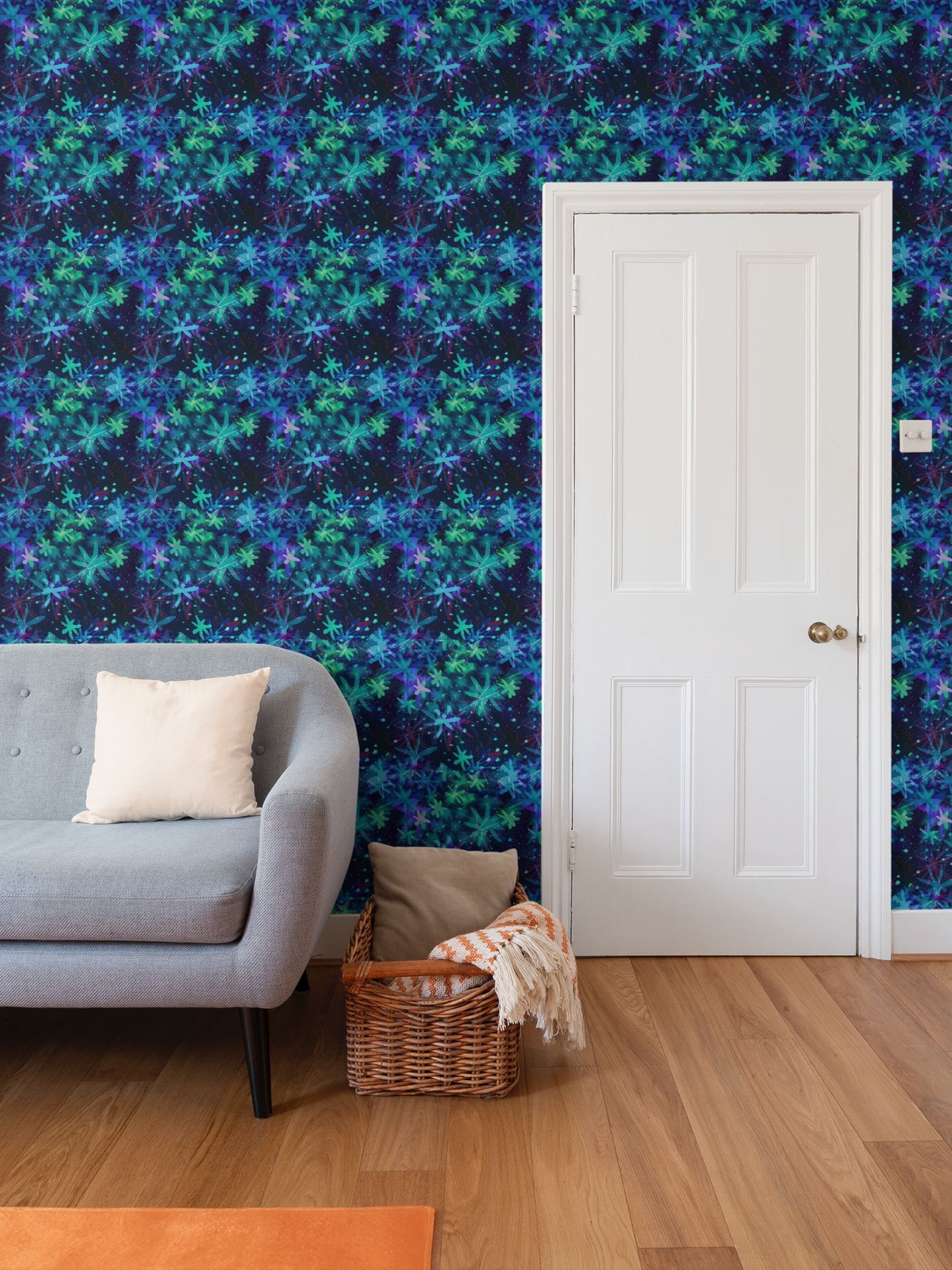 Moonlit Stars Repeat Pattern Wallpaper