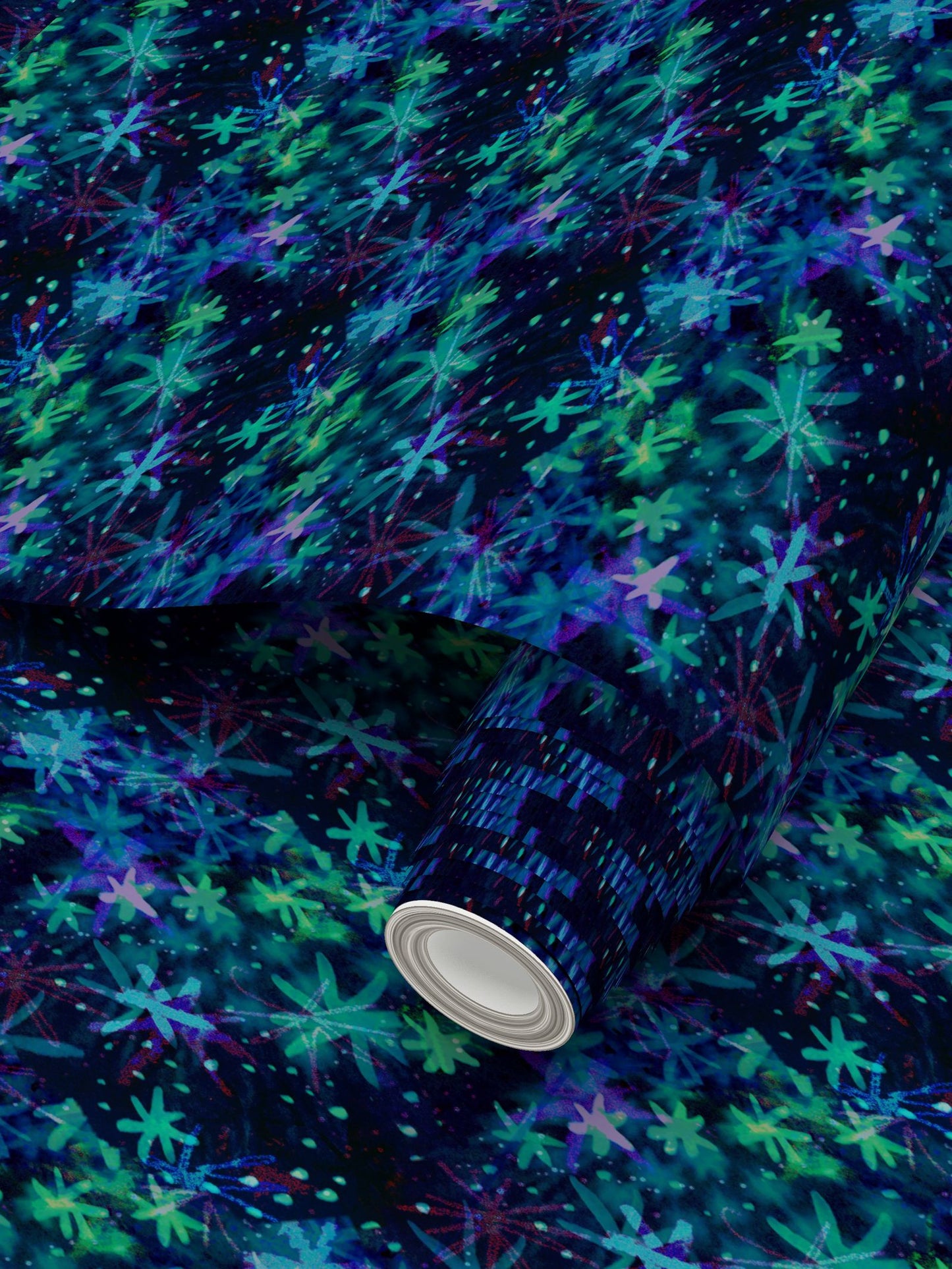Moonlit Stars Repeat Pattern Wallpaper