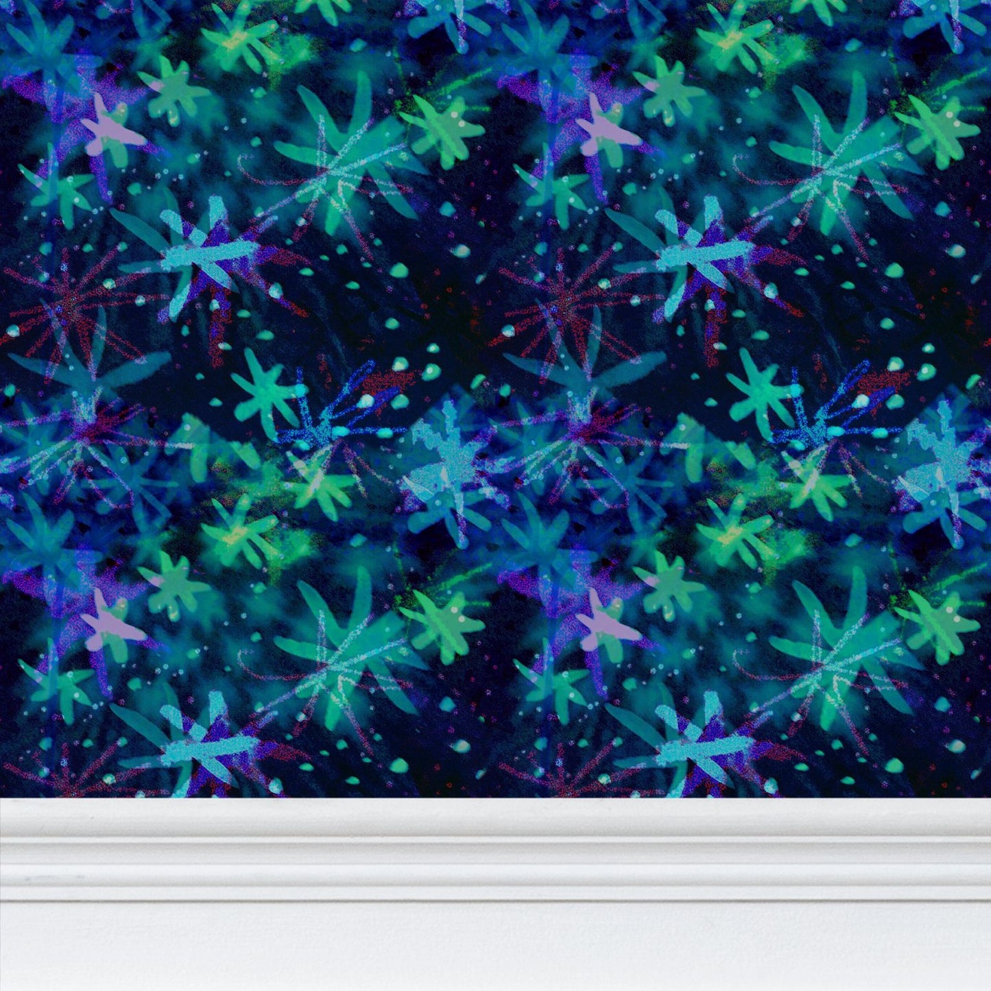 Moonlit Stars Repeat Pattern Wallpaper