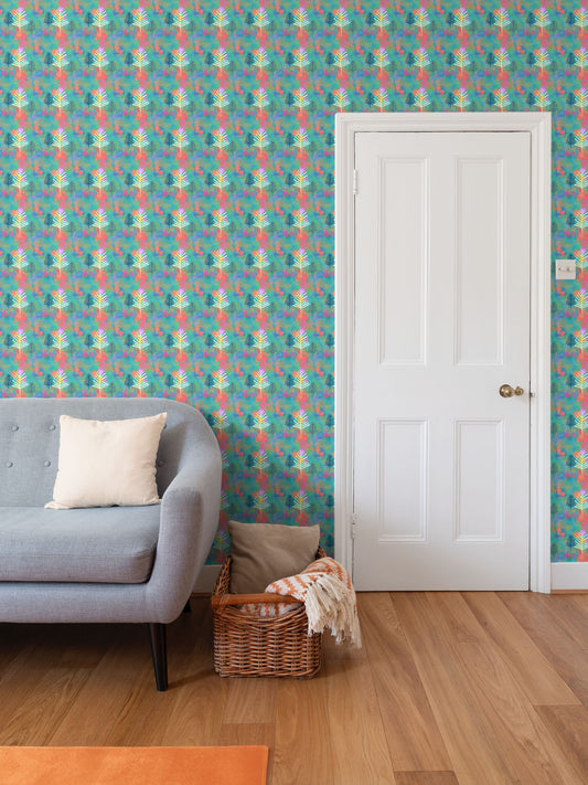 Bubble trees Repeat Pattern Wallpaper