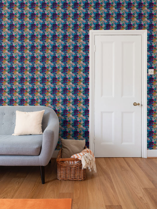 Oxalis leaves Repeat Pattern Wallpaper
