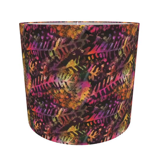 Leafy Glow Drum Lamp Shade