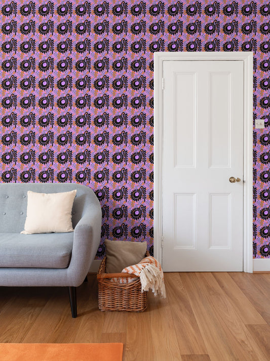 Flower Child Repeat Pattern Wallpaper
