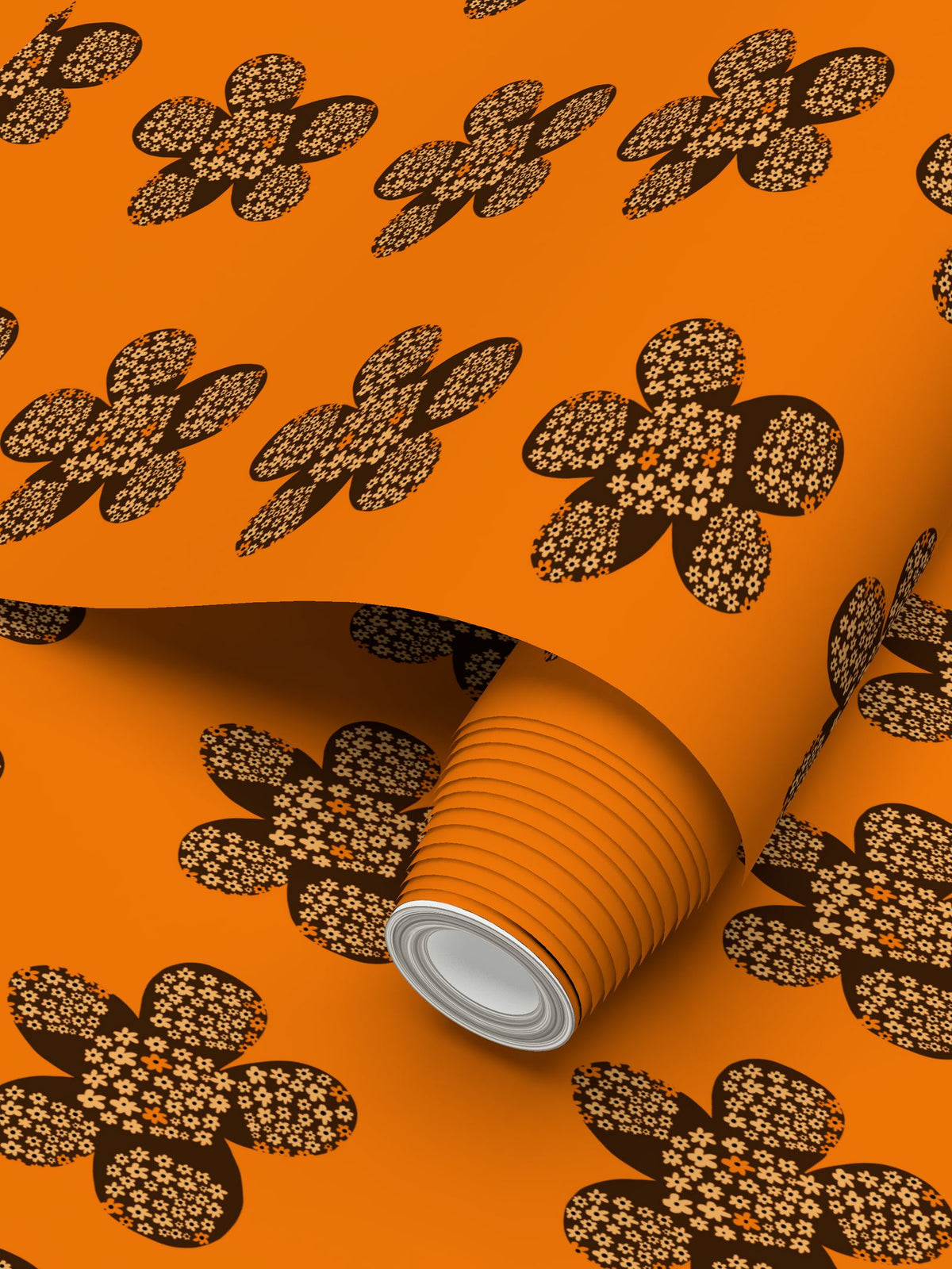 Flowery Powery Repeat Pattern Wallpaper