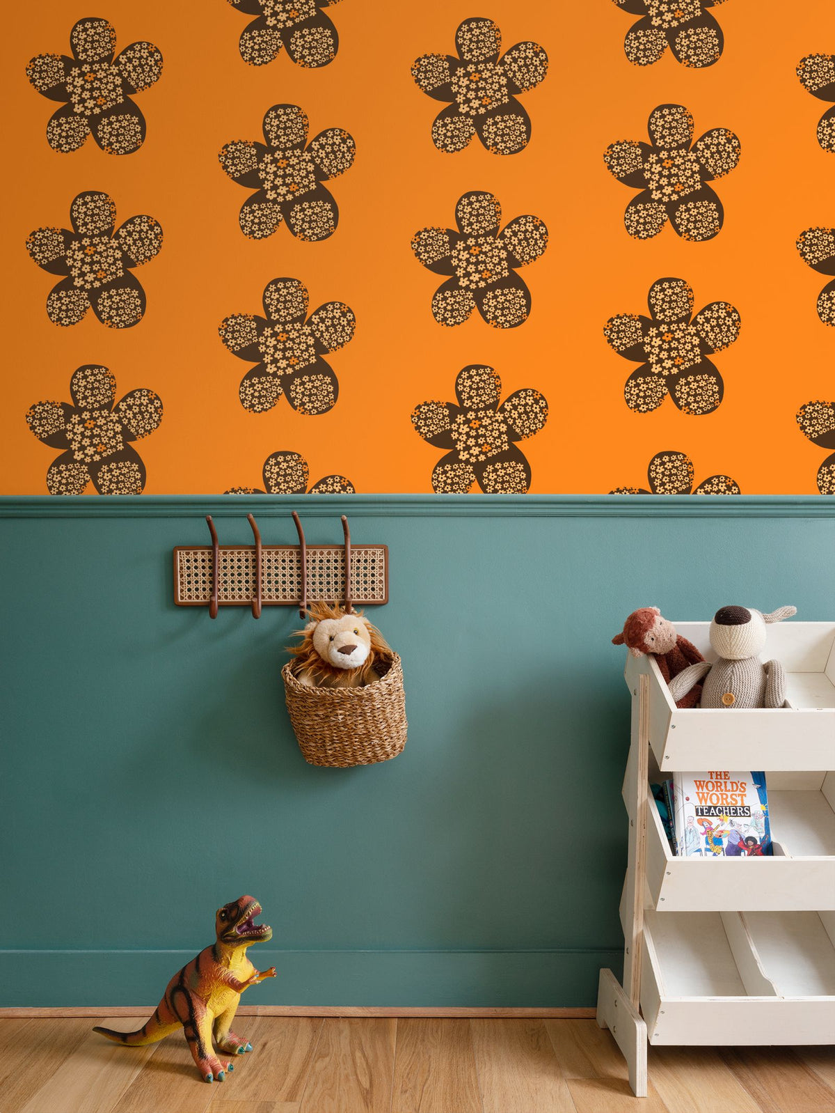 Flowery Powery Repeat Pattern Wallpaper