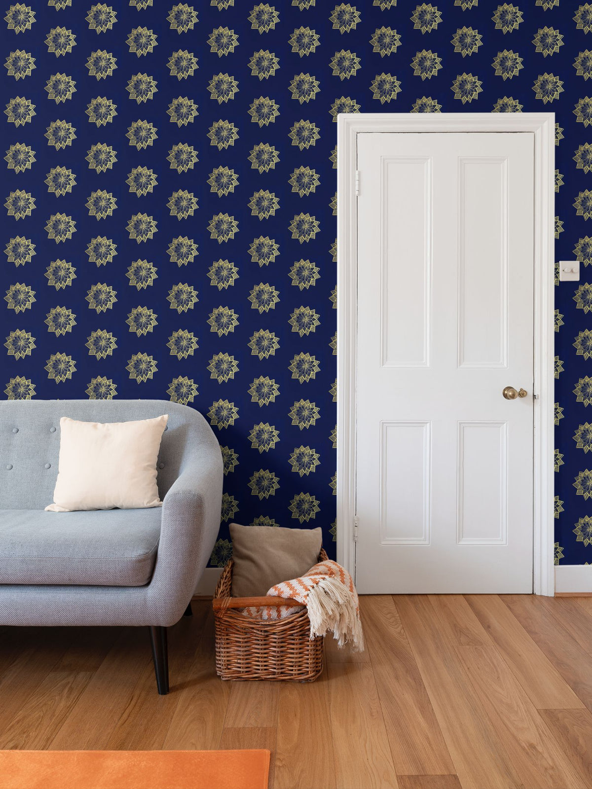 Star flower Repeat Pattern Wallpaper