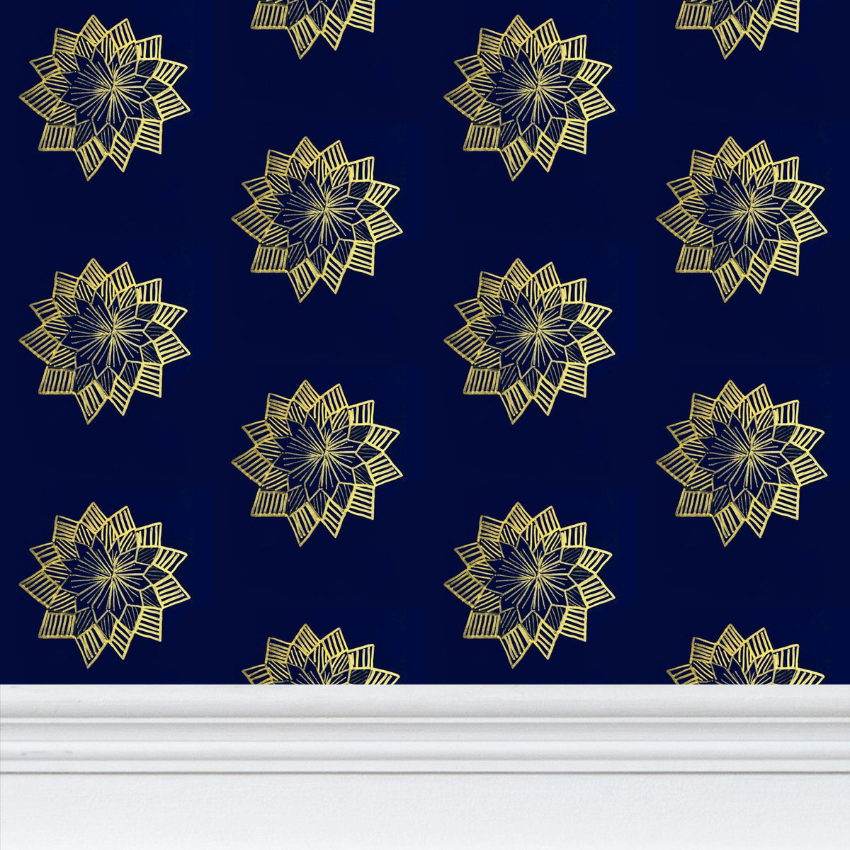 Star flower Repeat Pattern Wallpaper