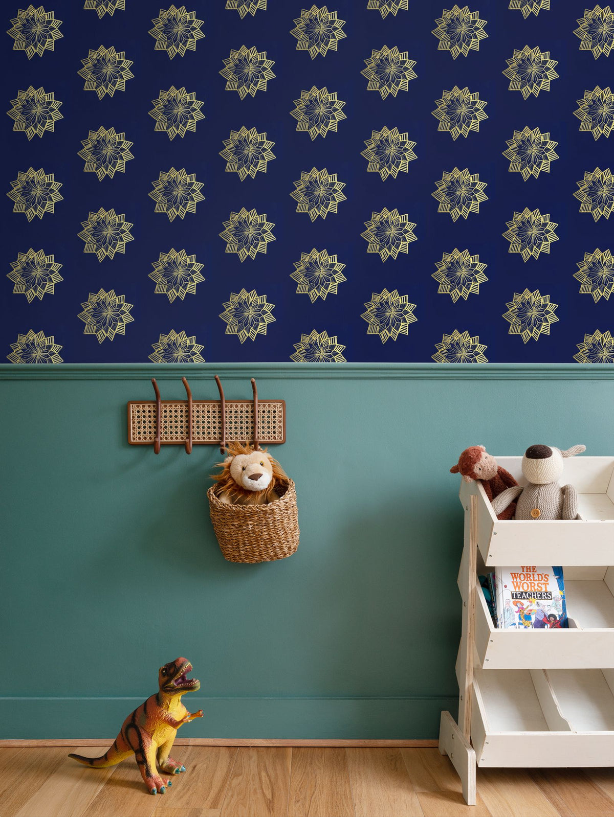 Star flower Repeat Pattern Wallpaper