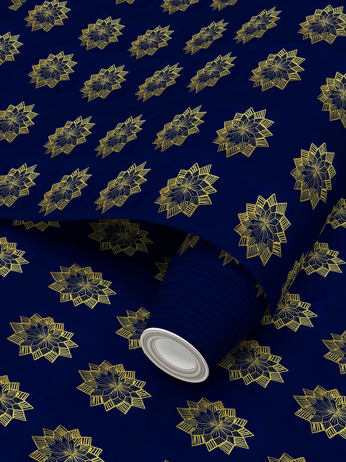 Star flowers Repeat Pattern Wallpaper