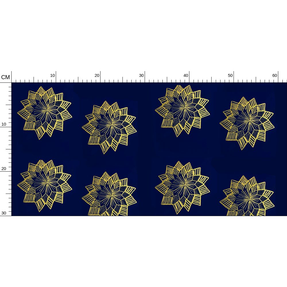 Star flowers Repeat Pattern Wallpaper
