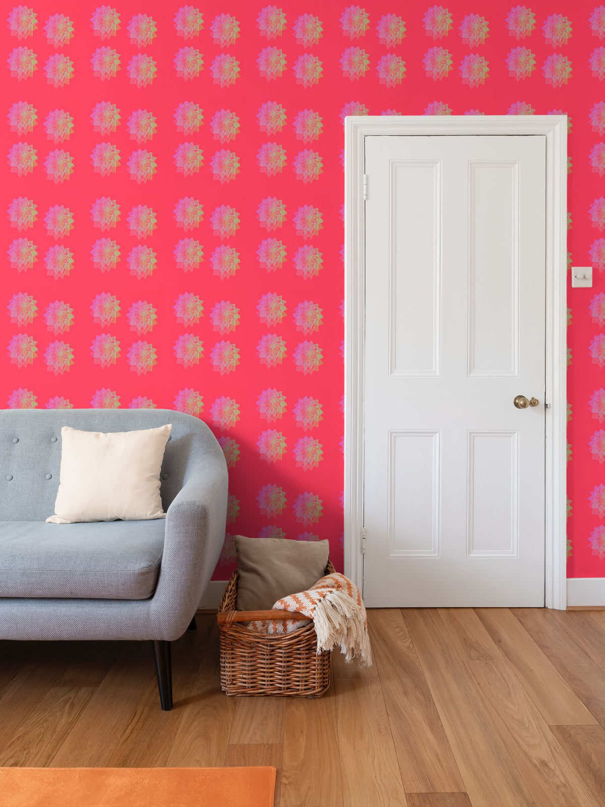 Starry Flowers Pattern Wallpaper