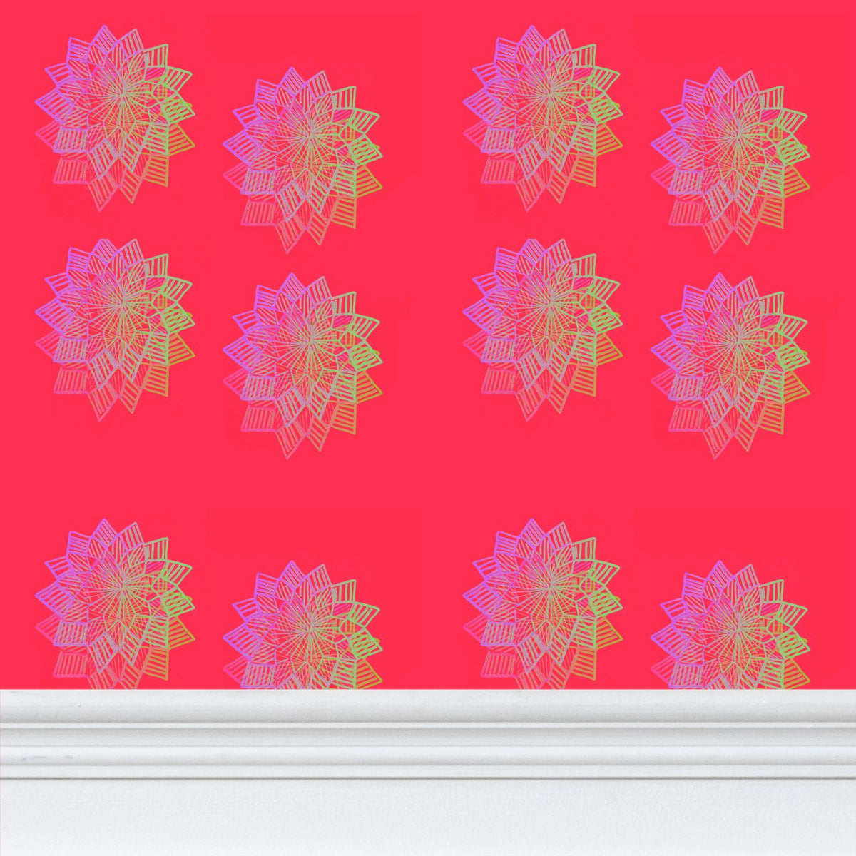Starry Flowers Pattern Wallpaper