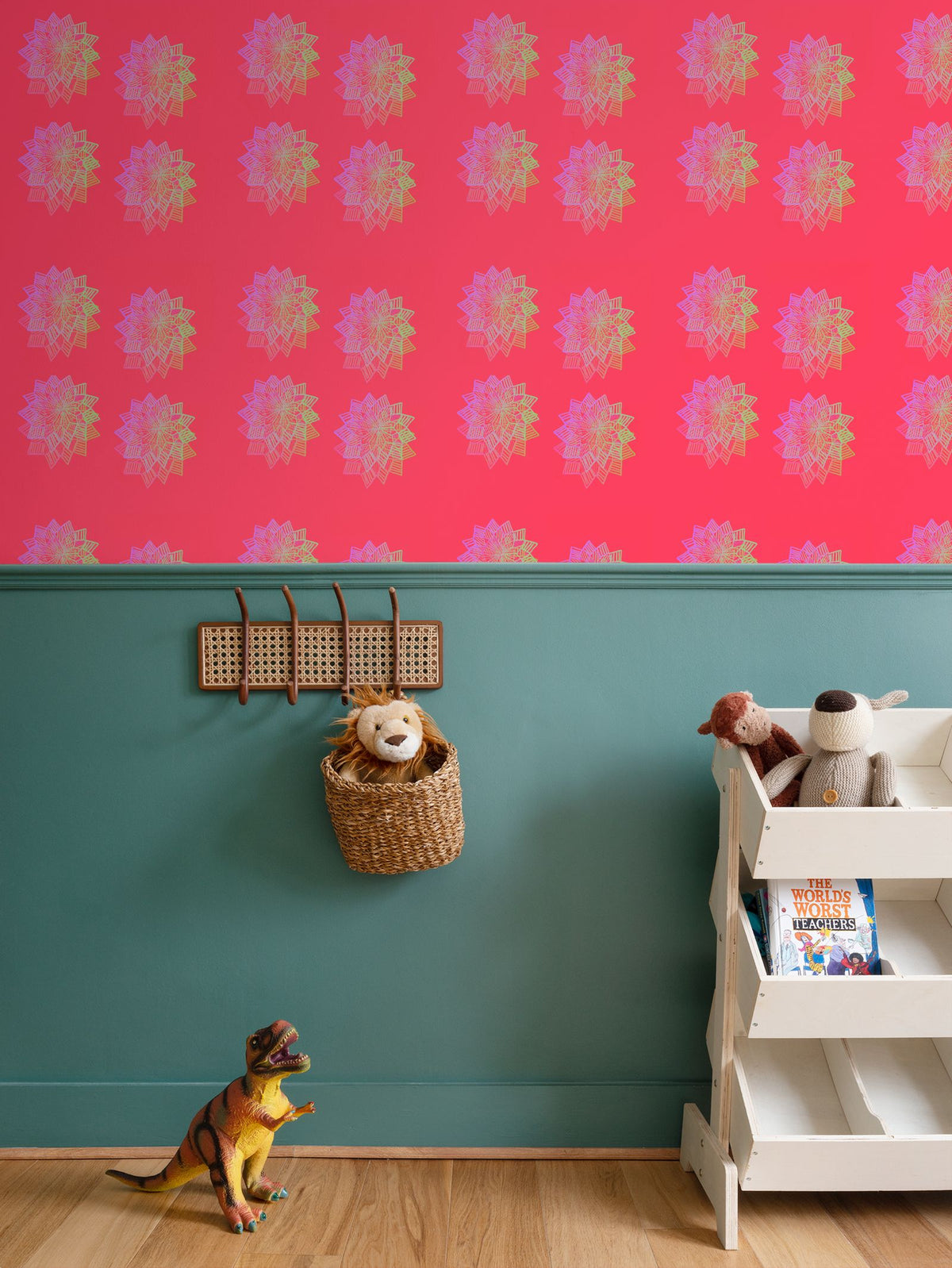 Starry Flowers Pattern Wallpaper