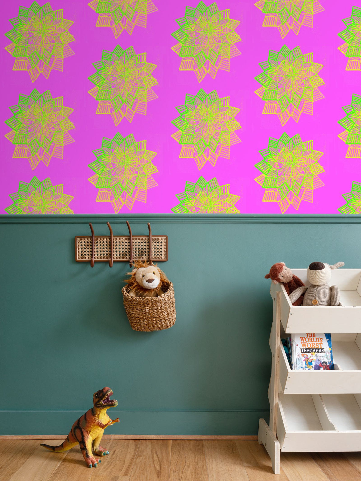 Cosmic Starflower Repeat Pattern Wallpaper