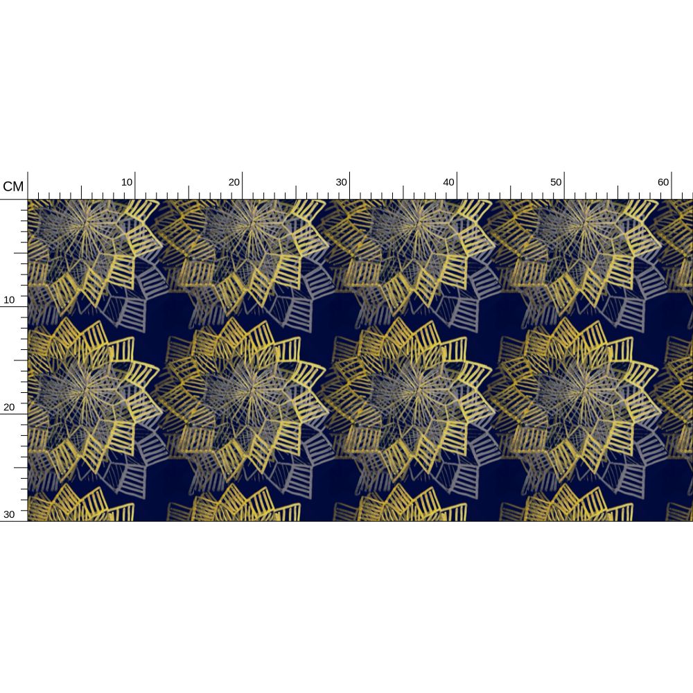 Star Flowers Repeat Pattern Wallpaper