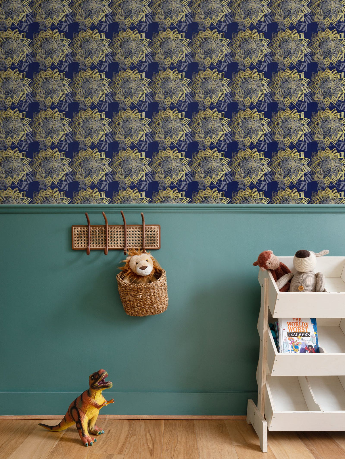 Star Flowers Repeat Pattern Wallpaper
