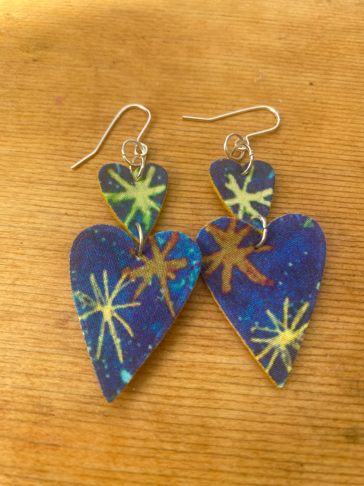 Starry heart earrings