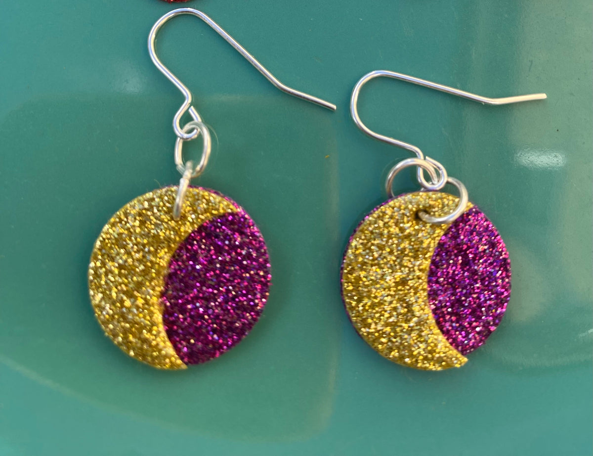 Sparkle Moon Earrings