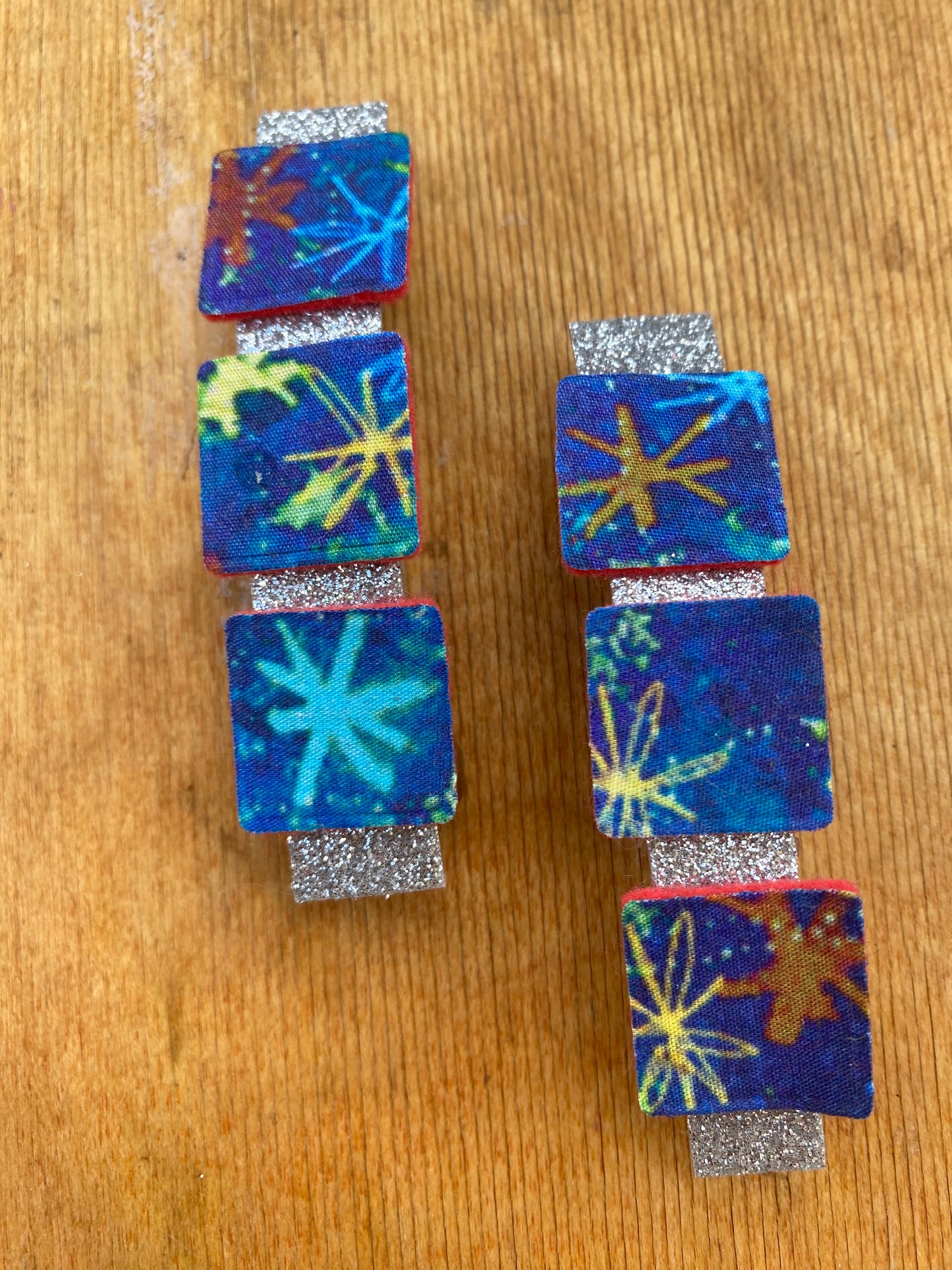 Celestial hair clip squares