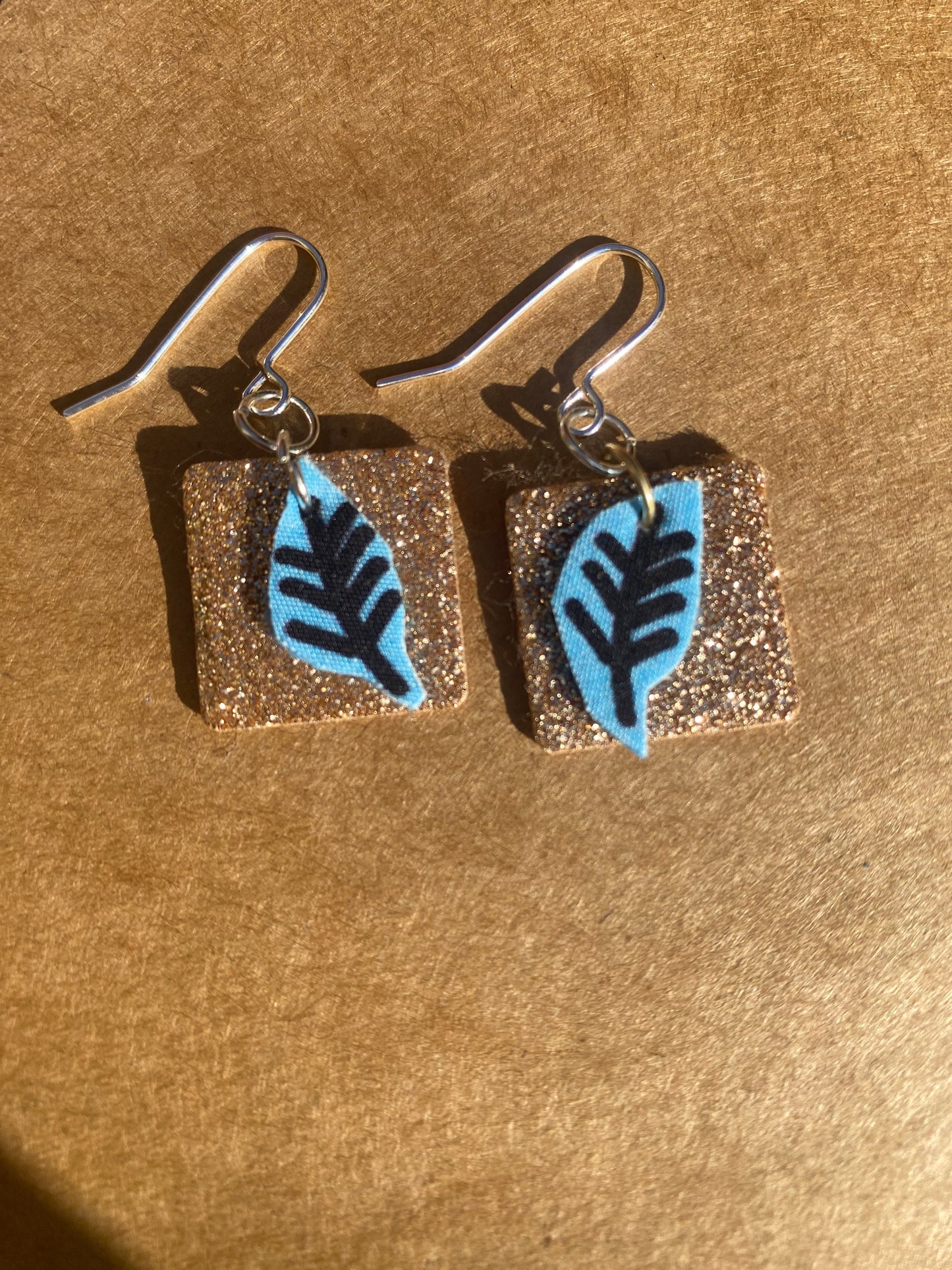 Tree tile earrings