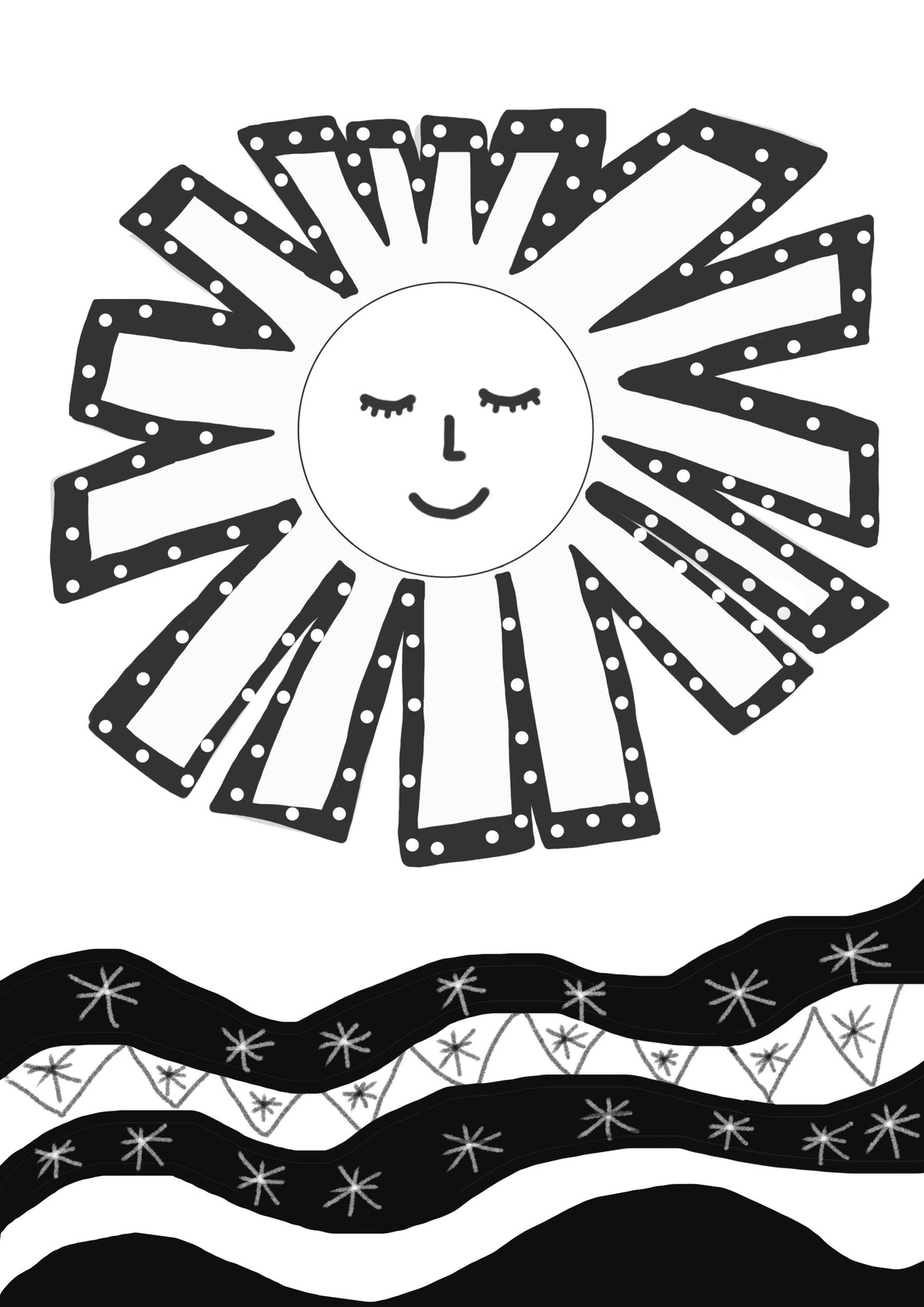 Flowers and Sun Colouring Sheets