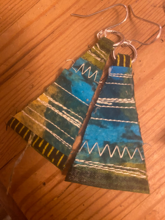 Landscape Teal Earrings