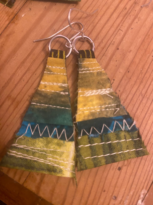 Landscape Green Earrings