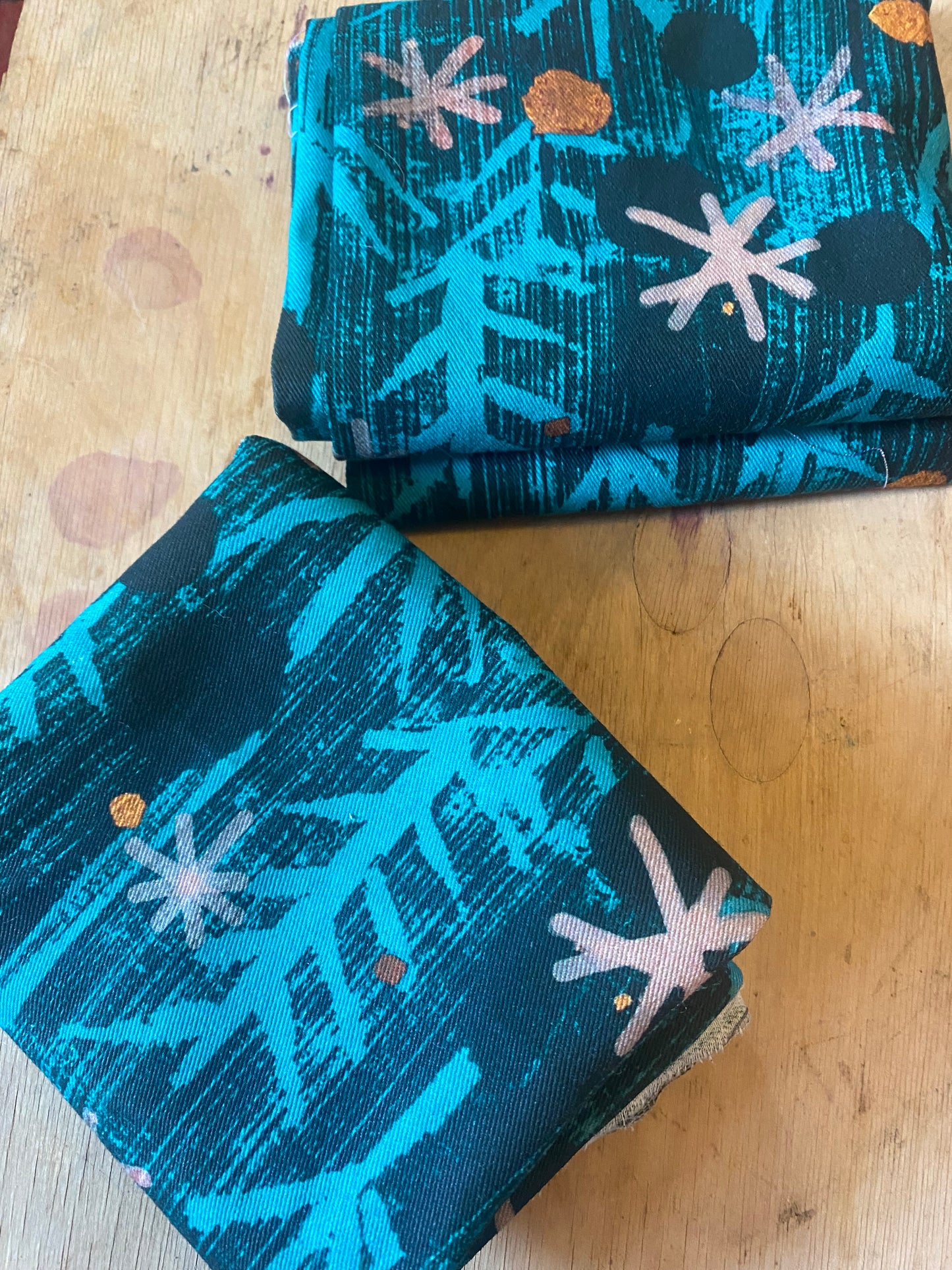 Wood Cut Trees and Stars Fat Quarter