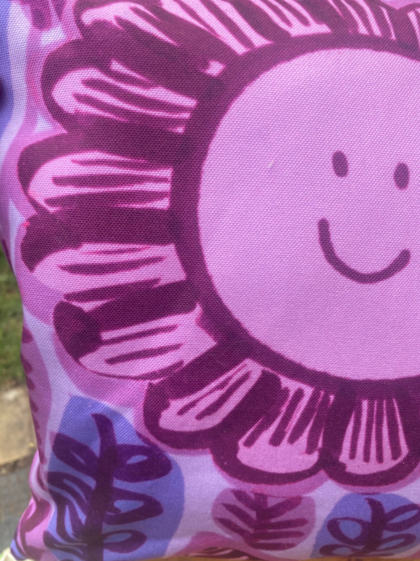 Happy Flower Lilac Cushion