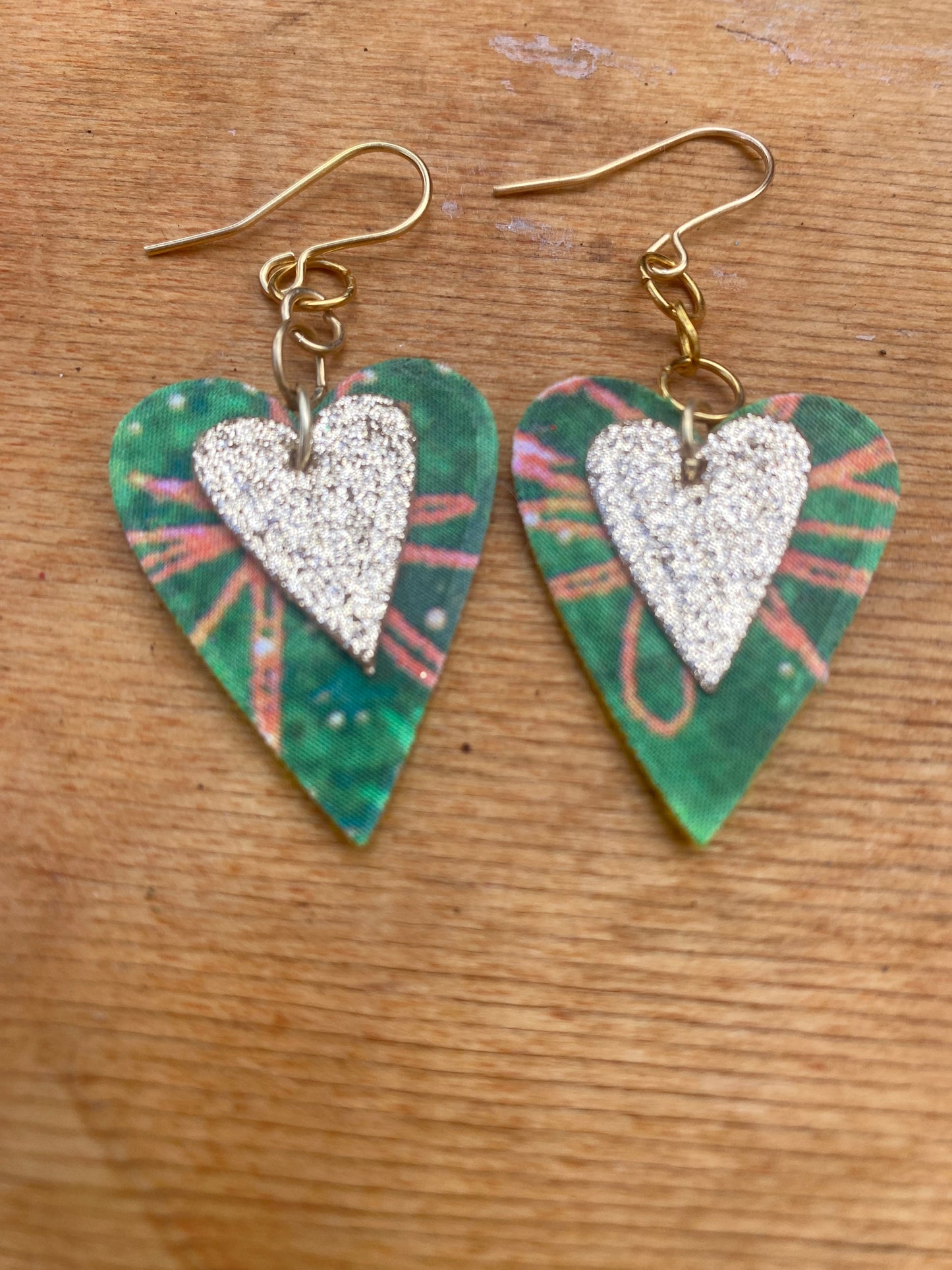 Green Heart earrings