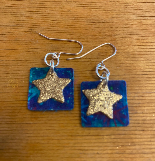 Celestial star earrings
