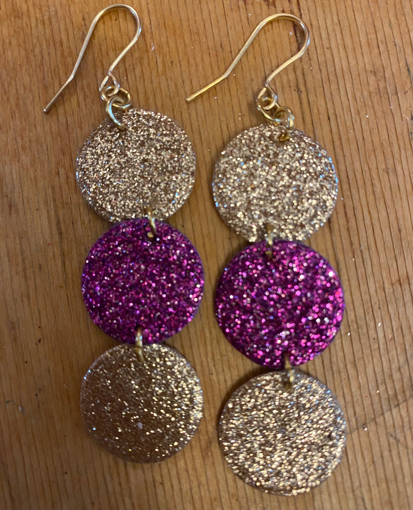 Sparkle Circle Drop Earrings