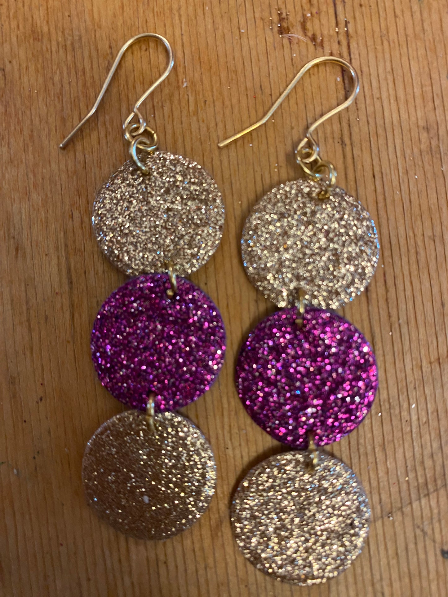 Sparkle Circle Drop Earrings