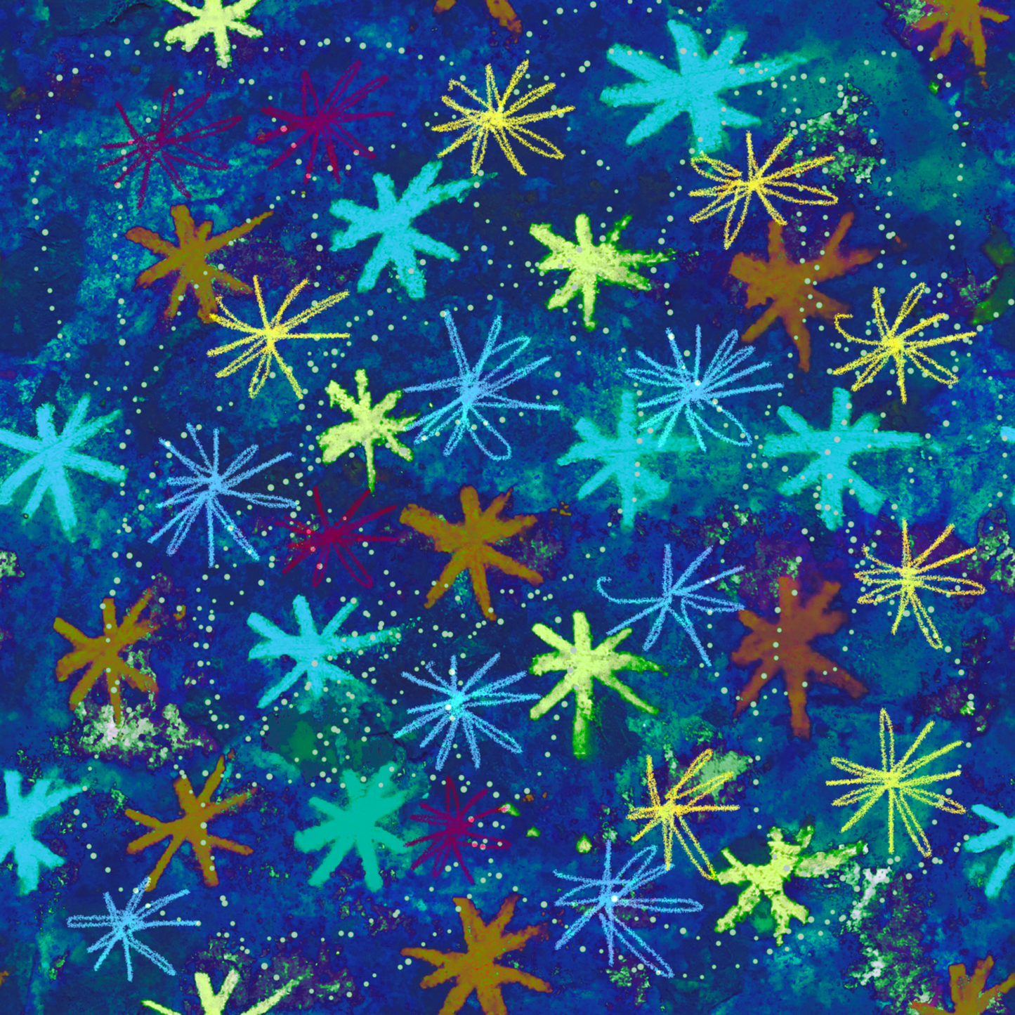 Fat Quarter - Blue Starry