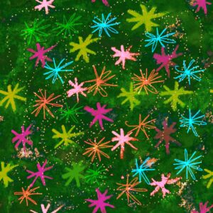 Green  Starry Fat Quarter