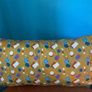 Leaves and shapes rectangular cushion