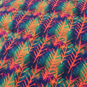 Woodcut trees cotton poplin