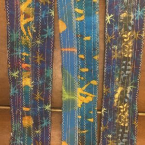 Embroidered Bookmark blue Starry