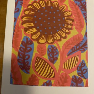 Vintage Brights Flower set of 4 cards